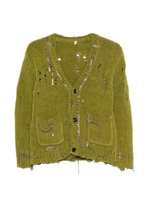 R13 pins chains cardigan