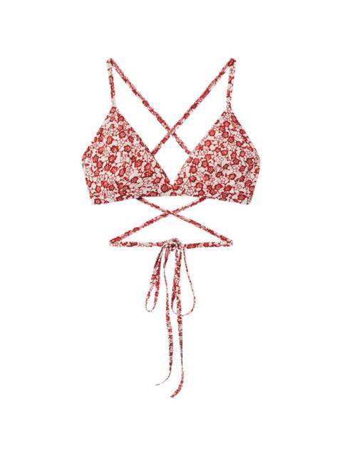 Isabel Marant Solange floral-print bikini top