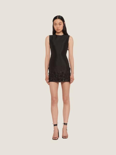 Miu Miu Embroidered silk and wool mini-dress