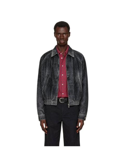 Marni Black Flocked Denim Jacket