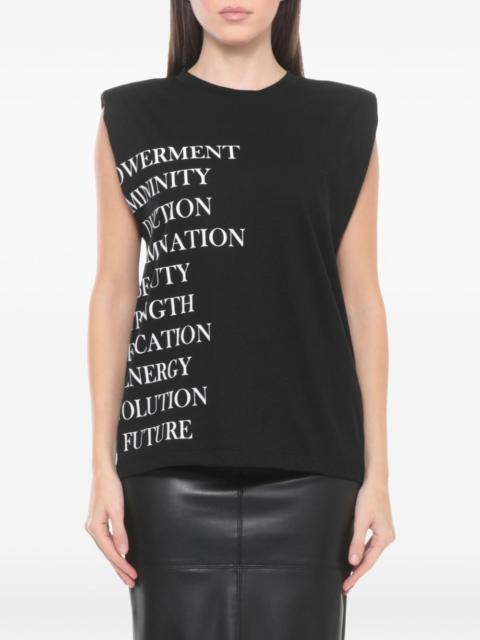 ELISABETTA FRANCHI text print tank top