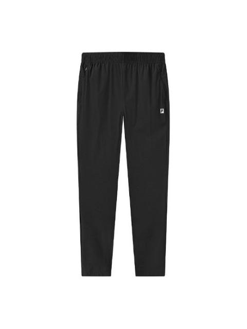 FILA FILA Athletics Logo Pattern Loose Sports Long Pants Black A11M121805F-BK