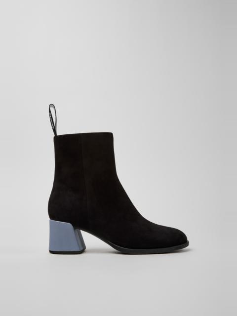 CAMPER Twins Black Nubuck Ankle Boots for Women.