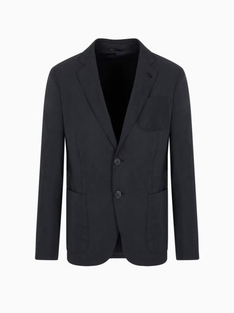 Upton Line single-breasted jacket in a silk-blend twill