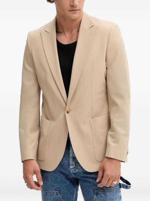 HUGO patch-pocket single-breasted blazer