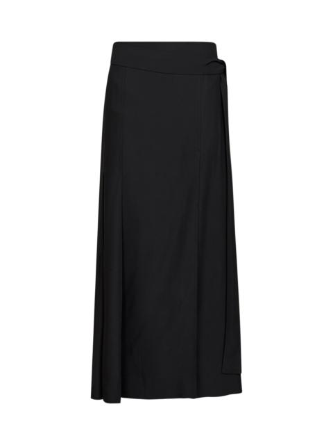 Studio Nicholson Black twill Mile wrap-effect maxi skirt