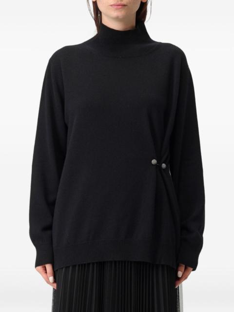 FABIANA FILIPPI Platinum draped high-neck sweater