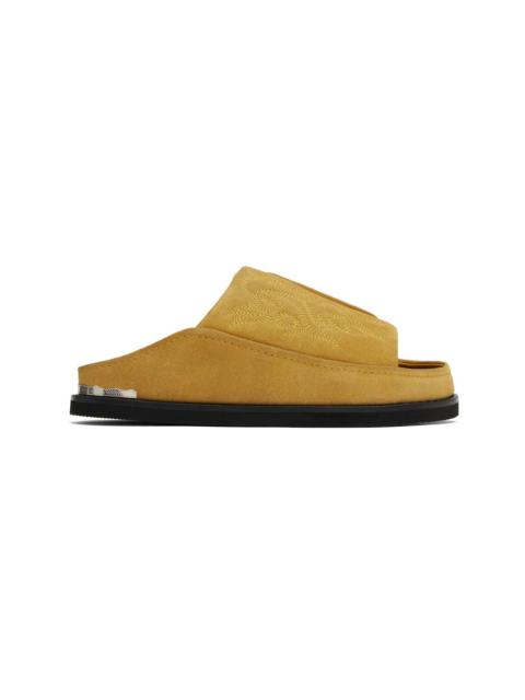 TOGA VIRILIS Tan Embroidered Sandals