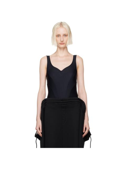 ALAINPAUL Black Justaucorps Bodysuit