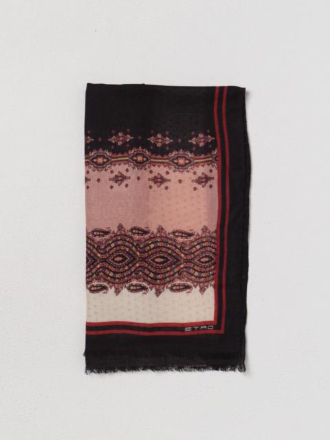 ETRO patterned-jacquard fringed scarf - Brown