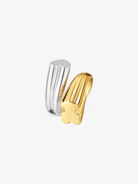 TOUS Medium two-tone Ring with bear and heart motifs TOUS 1950