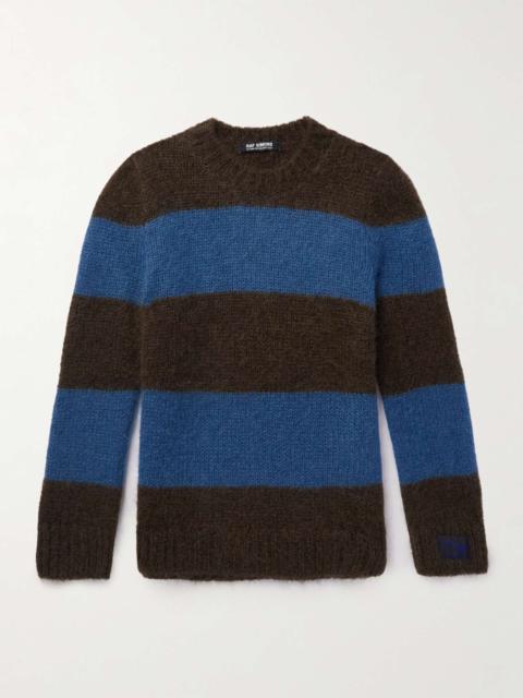 Raf Simons Slim-Fit Striped Mohair-Blend Sweater