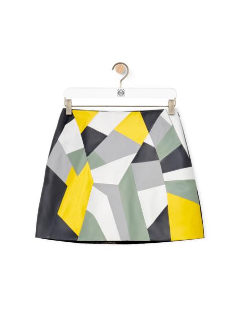 Loewe Patchwork mini skirt in nappa