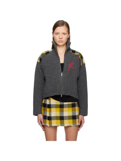 Vivienne Westwood Gray Logo Zip-Up Track Jacket