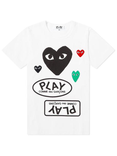 Comme des Garçons PLAY Comme des Garcons Play Women's Multi Logo Tee