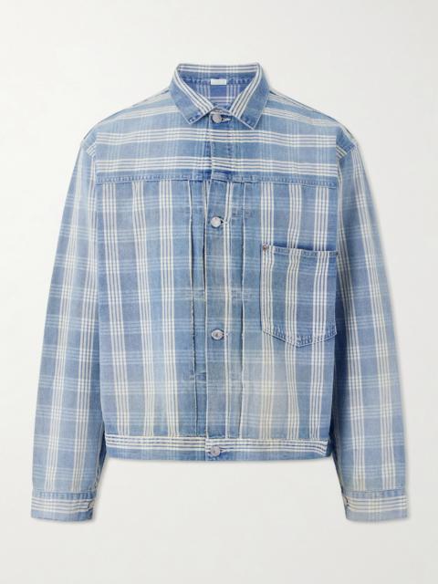 A.PRESSE Checked Denim Jacket