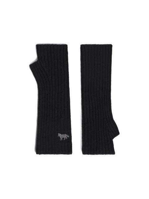 Maison Kitsuné Baby Fox ribbed mittens