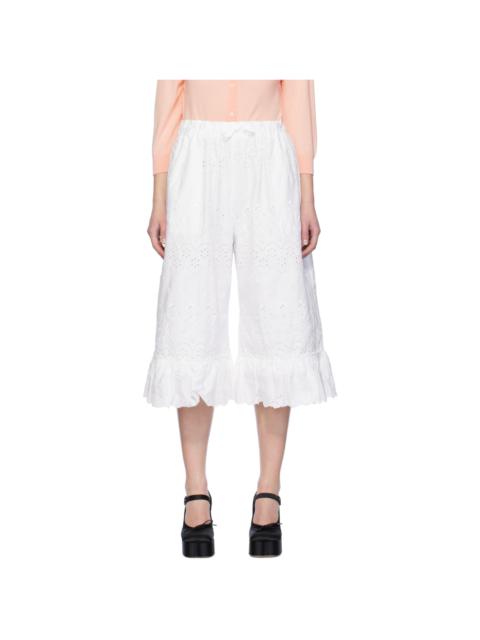Simone Rocha White Drawstring Trousers