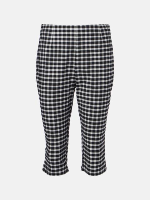POSSE Chiara gingham cotton-blend capri pants