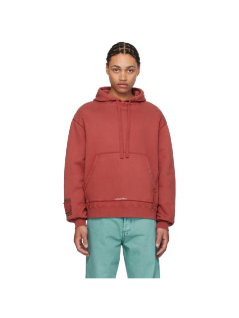 A-COLD-WALL* Red Garment-Dyed Hoodie