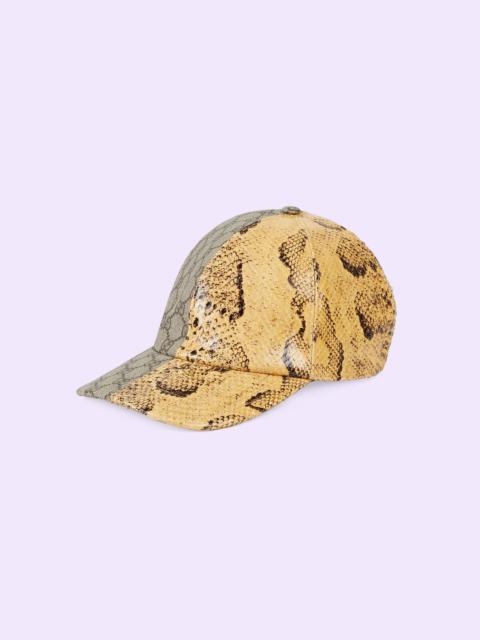 GUCCI GG Supreme and python baseball hat