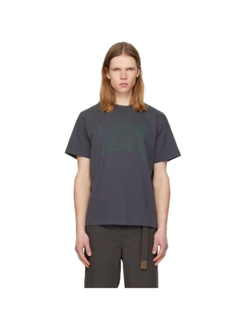 sacai Gray 'geoff sacai' Print T-shirt