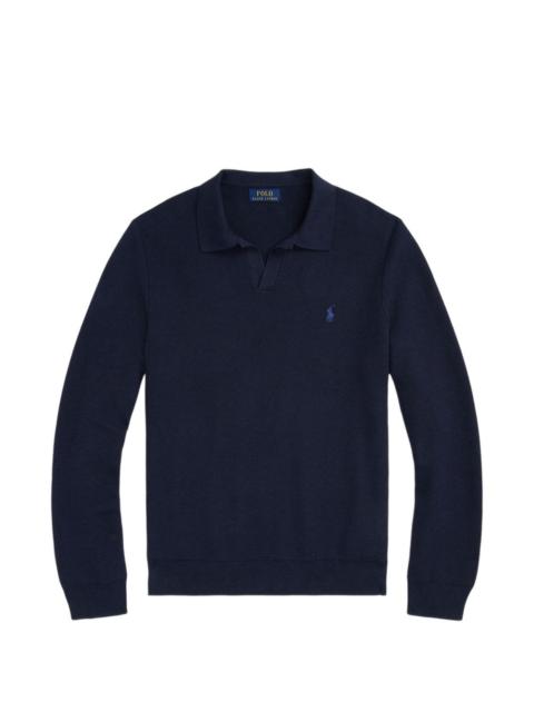 Polo Ralph Lauren Pony- embroidered polo-collar sweater