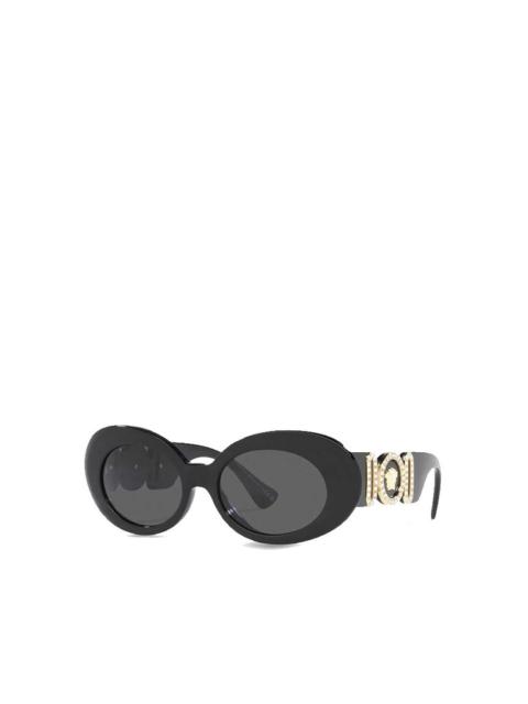 Medusa Biggie Oval Sunglasses O4426 in Black