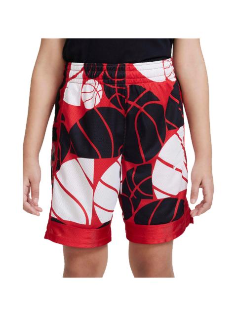 Nike Dri-Fit Elite Printed Basketball Shorts GS "University Red / Black / White" DX5513 657