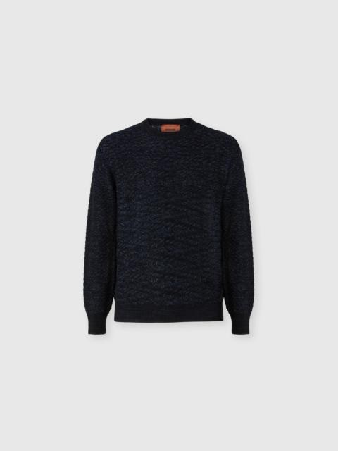 Missoni Wool and viscose zig zag crewneck pullover