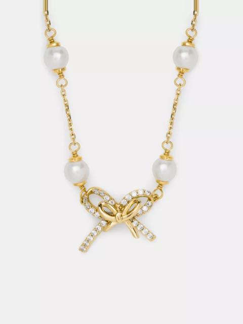 kate spade Girlie Pearlie Pearl Bow Scatter Necklace
