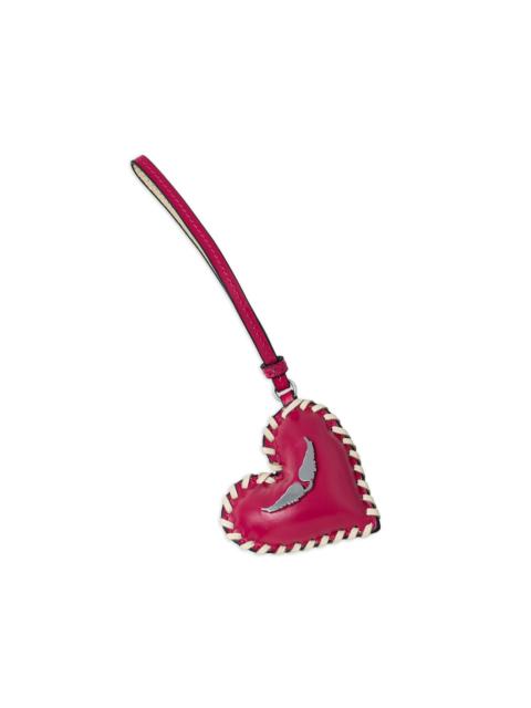 Zadig & Voltaire heart stitched keyring