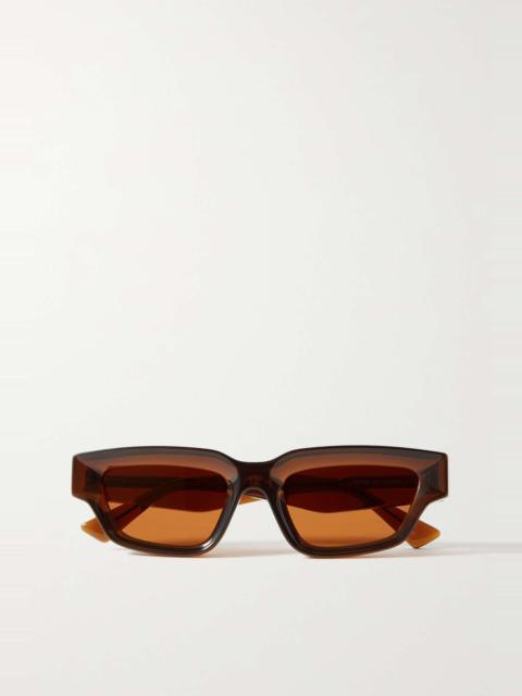 Rectangular-frame acetate sunglasses