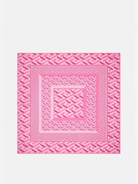 VERSACE La Greca Large Silk Foulard