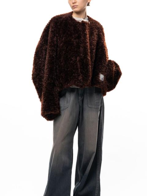Maison MIHARAYASUHIRO Roll-up Hem Faux Fur Jacket