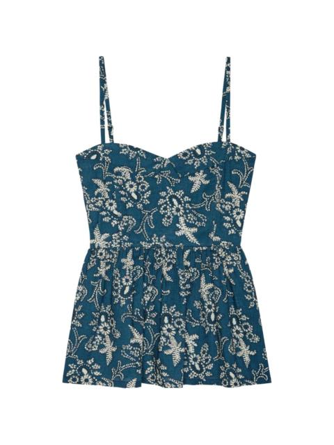 THE GREAT. The Verse peplum top
