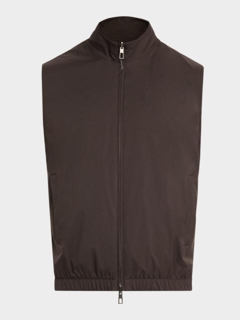 Loro Piana Men's Microfiber/Wool Reversible Zip Vest