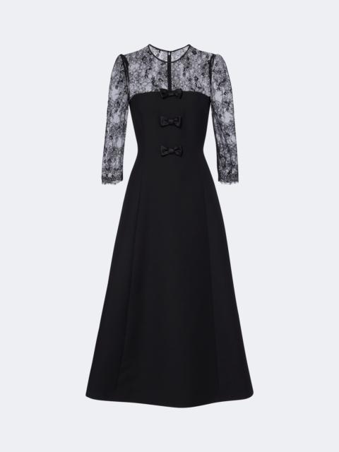 Valentino Crepe Couture lace-trimmed midi dress