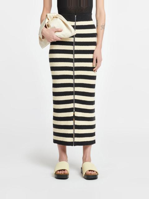 Nanushka Striped Terry-Knit Midi Skirt