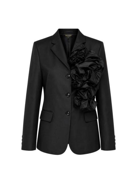Comme Des Garçons Ruffled Satin Appliqué Blazer