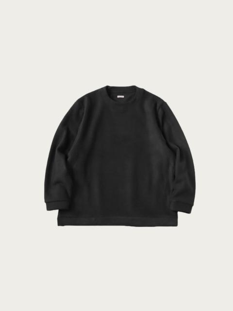 Kapital REVERSE FLEECE BIG SWT - BLACK