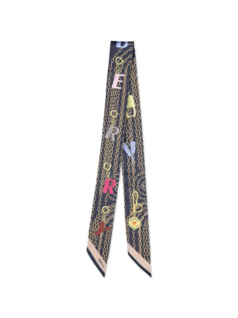 Mulberry Charms & Chains-jacquard scarf
