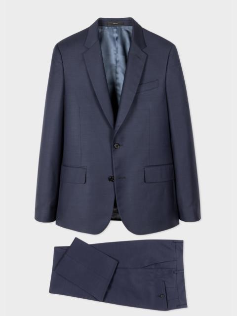 Paul Smith Tailored-Fit Navy Sharkskin Suit