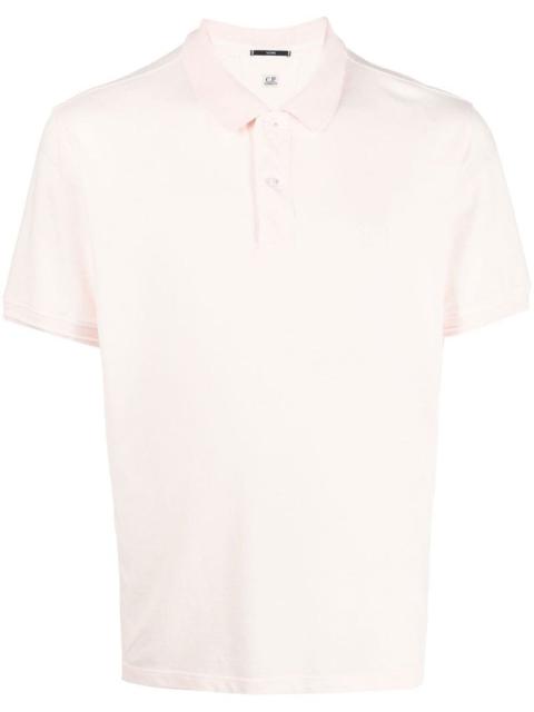 C.P. Company C.P COMPANY Embroidered-logo Polo Shirt Light Pink