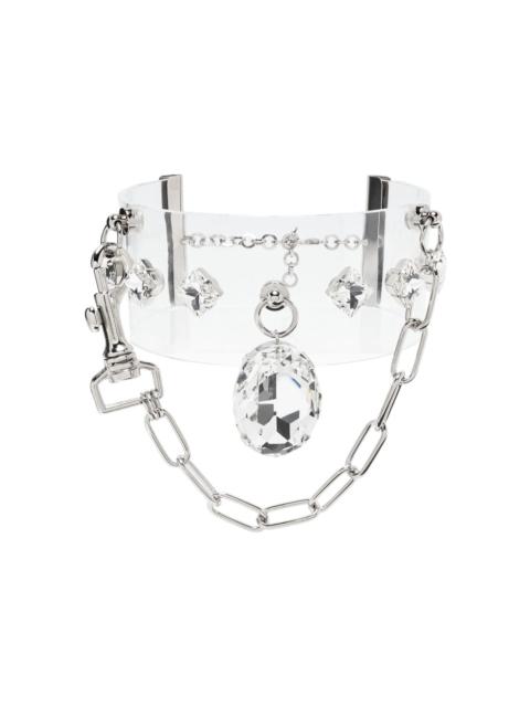 transparent crystal choker