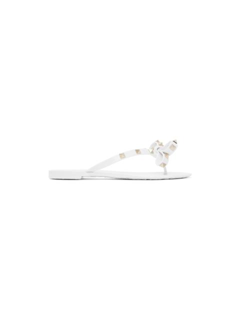 Valentino White Rockstud Sandals