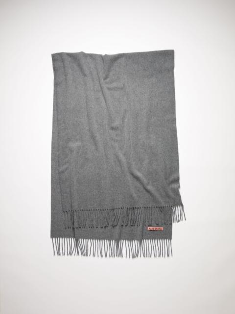 Acne Studios Fringe wool scarf - oversized - Grey Melange