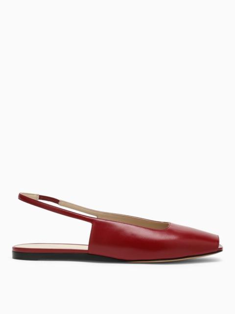 LE MONDE BÉRYL Low red leather sandal