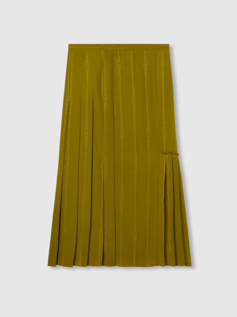 GUCCI Chain and belt silk jacquard skirt