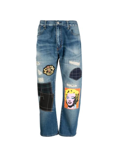 Junya Watanabe MAN Patchwork cropped jeans